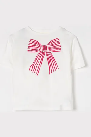 Simonetta T-shirt con stampa fiocco