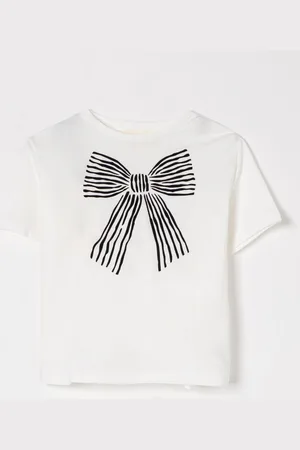 Simonetta T-shirt con stampa fiocco