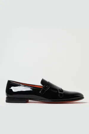 santoni Monk Strap in pelle verniciata