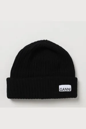 Ganni Cappello in misto lana riciclata a coste