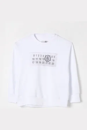 Maison Margiela Felpa a girocollo in cotone con logo