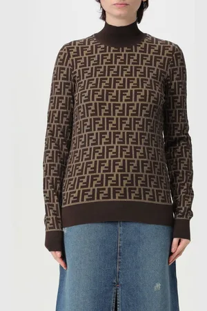 Fendi Maglia in misto cotone con motivo monogram