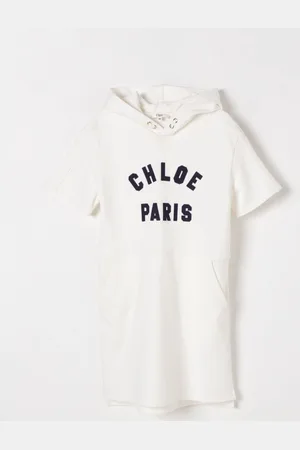 Chloé Abito a felpa in cotone con logo