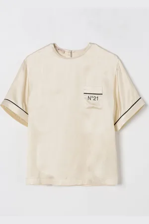 Nº21 T-shirt in viscosa con logo
