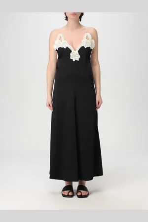 Jil Sander Abito in crepe con inserti in pizzo