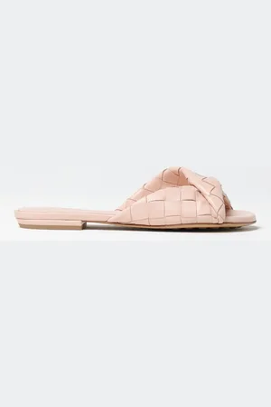 Bottega Veneta Mules Flat Blink in pelle intrecciata