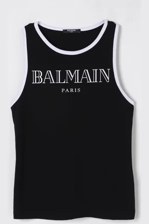 Balmain Canotta in cotone con logo