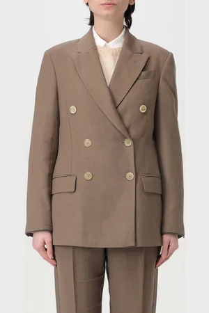 Brunello Cucinelli Blazer doppiopetto in viscosa e lino