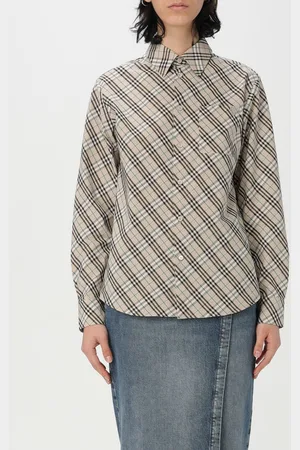 Burberry Camicia in cotone con stampa Check