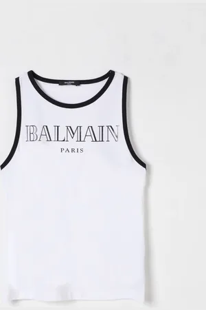 Balmain Canotta in cotone con logo