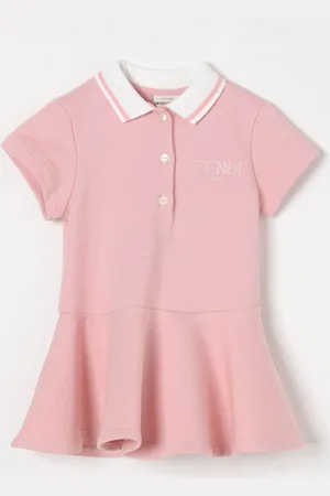 Fendi Abito a polo in cotone con logo