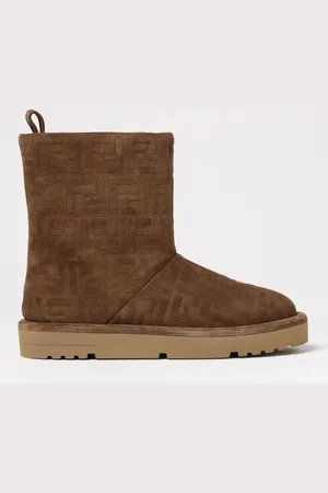Fendi Stivaletto Apres Chic in camoscio con monogram FF all over