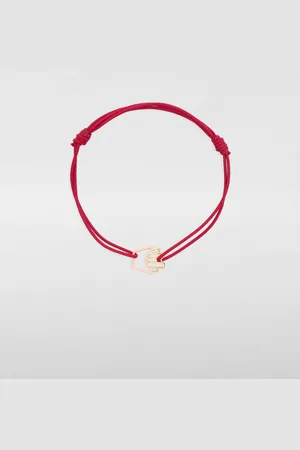 Aliita Bracciale Papitas in oro 9kt smaltato e cotone