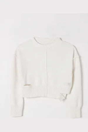 Maison Margiela Maglia con rotture in cotone