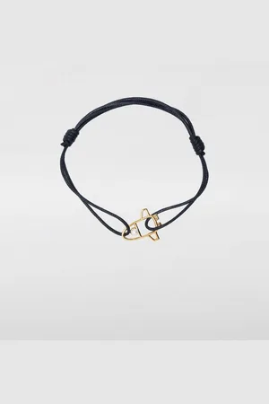 Aliita Bracciale Nave Espacial in oro 9kt smaltato e cotone con perla cabochon