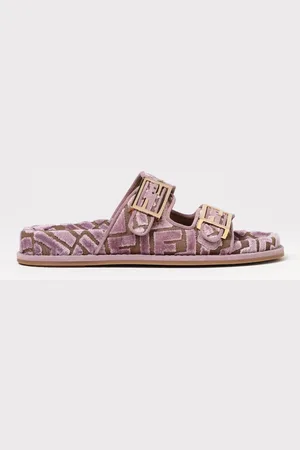 Fendi Sandalo Feel con monogram FF floccato