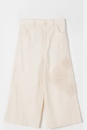 ZIMMERMANN Pantaloni Halliday con applicazione a fiori