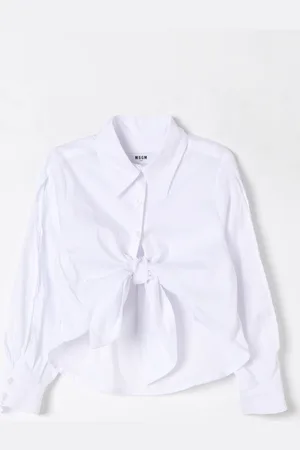 Msgm Camicia in cotone con nodo
