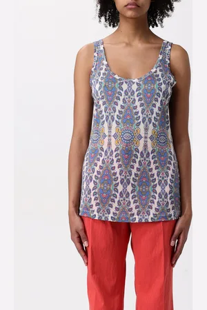 Etro Canotta in viscosa con stampa Paisley