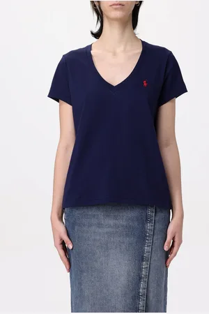 Ralph Lauren T-shirt a v basic in cotone con logo