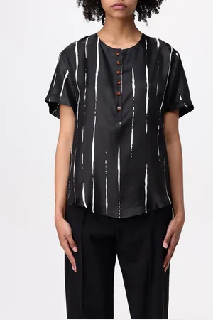 ALYSI Blusa in seta a righe