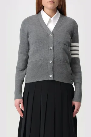 Thom Browne Cardigan a v 4-bar in lana vergine