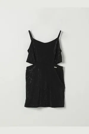 Dsquared2 Abito mini cut-out con strass all-over