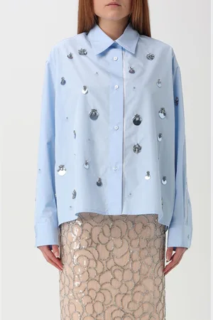 Des Phemmes Camicia in cotone con strass