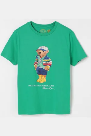 Ralph Lauren T-shirt in cotone con logo teddy