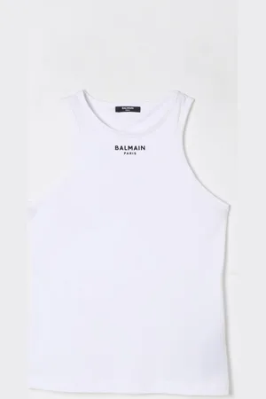 Balmain Canotta in cotone con logo