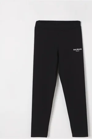 Balmain Leggings con mini logo in cotone stretch