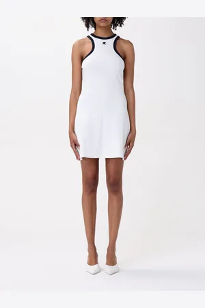 Courrèges Abito basic in cotone stretch