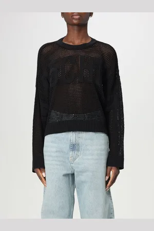 Moschino Maglia in misto cotone traforato con logo