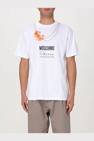 Moschino T-shirt in cotone con stampa cornetto