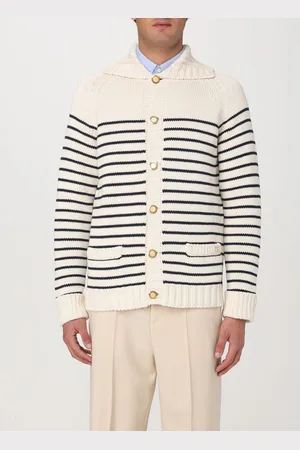 VALENTINO Cardigan a righe in maglia di cotone
