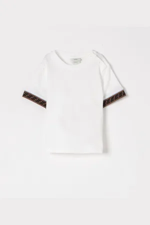 Fendi T-shirt in cotone con dettagli FF