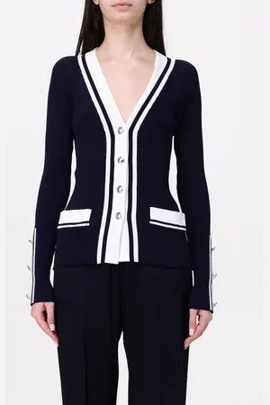 Alberta Ferretti Cardigan a v in viscosa stretch