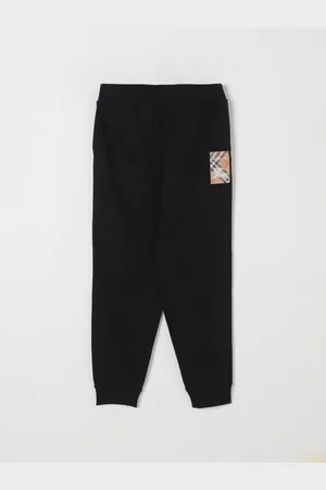 Burberry Pantalone jogging con toppa check