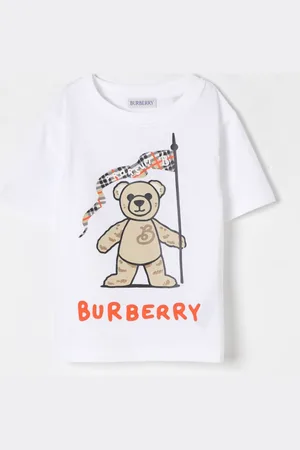 Burberry T-shirt in cotone con stampa Teddy