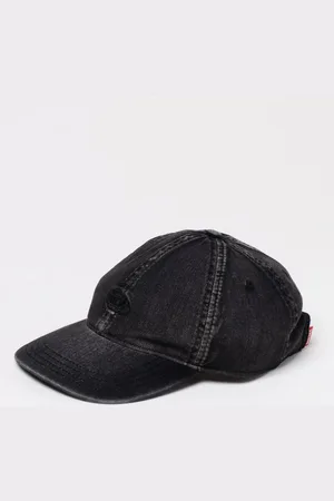 Diesel Cappello in denim con logo ricamato