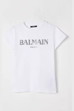 Balmain T-shirt in cotone con stampa logo