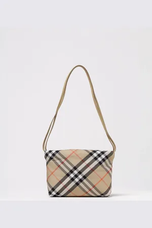 Burberry Pouch a tracolla check in pelle e nylon