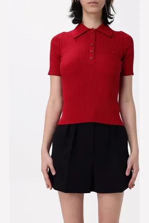 Courrèges Polo in viscosa a costine Courréges