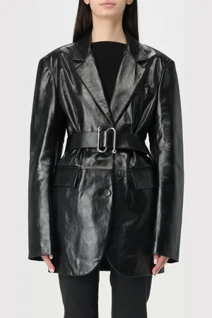 Sportmax Blazer in pelle con cinta