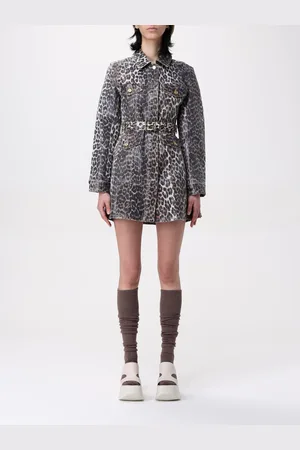 Ganni Abito chemisier in denim animalier
