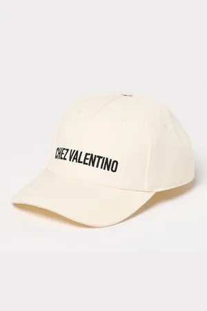 VALENTINO GARAVANI Cappello Paris/Rome Chez in canvas di cotone