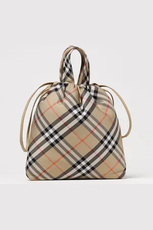 Burberry Borsa tote check in pelle e nylon