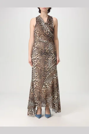 Ganni Abito in jersey riciclato animalier
