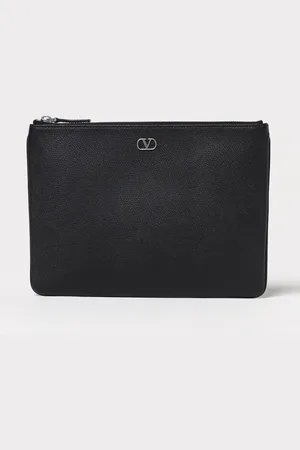 VALENTINO GARAVANI Pouch VLogo Signature in pelle a grana