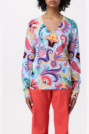 Etro Top in seta stretch stampata